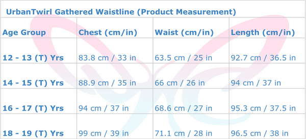 Teen girl white printed sleevless relaxed fitdress measurements– YoungnCool l YnCLife