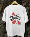 Teen girl wearing graphic t-shirt with 'Juicy' design – streetwear style by YoungnCool-YnCLife