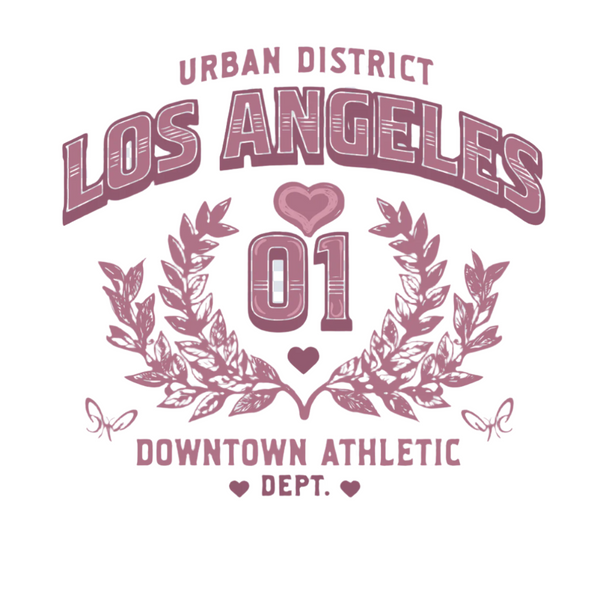 Teen girl wearing oversized graphic t-shirt with 'LA Print' design – streetwear style by YoungnCool YnCLife