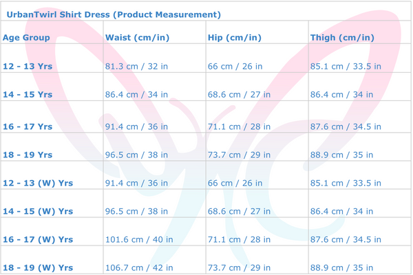 Shirt dress measurement youngncool - YnCLife
