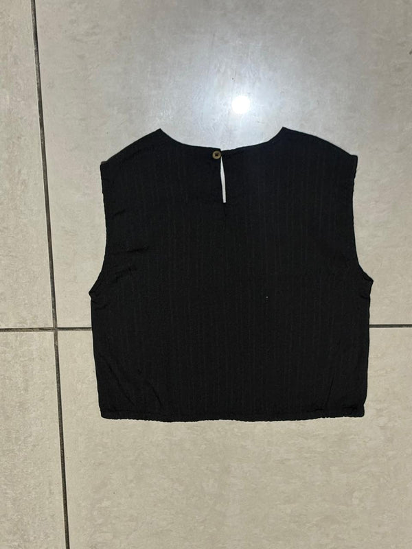 StreetVibe Cropped Woven Crop Top