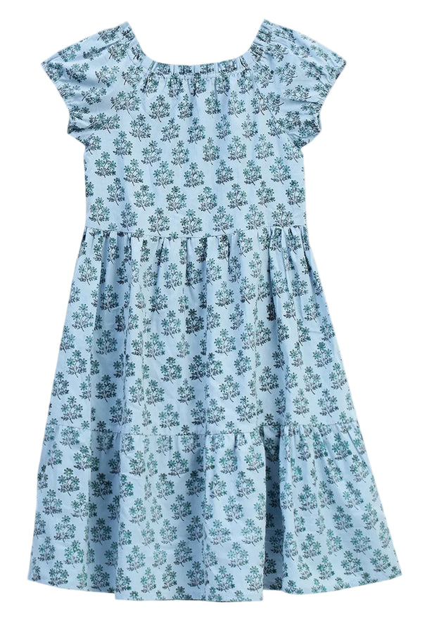 Teen girl blue printed dressrelaxed fit – YoungnCool l YnCLife