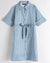 Teen girl blue Striped Shirt dress with collar relaxed fit – YoungnCool l YnCLife