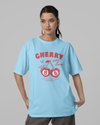 Teen girloversized graphic t-shirt with 'Cherry' design – streetwear style by YoungnCool-YnCLife
