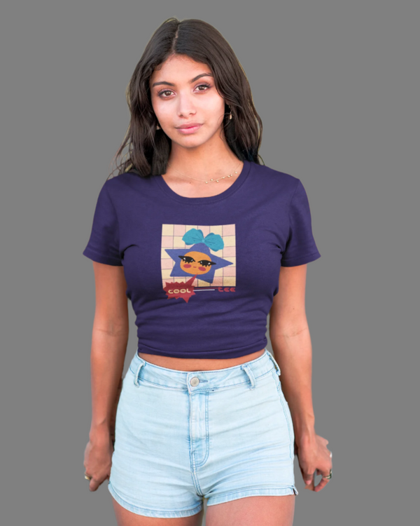 StreetVibe Cropped Graphic Print Tee Animes