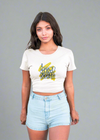StreetVibe Cropped Graphic Print Tee Stay Weird