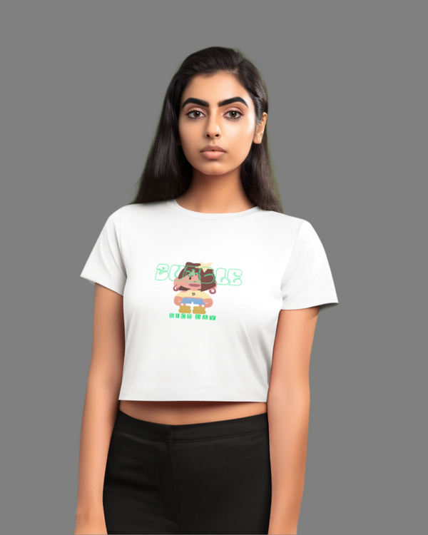 StreetVibe Cropped Graphic Print Tee Bublee