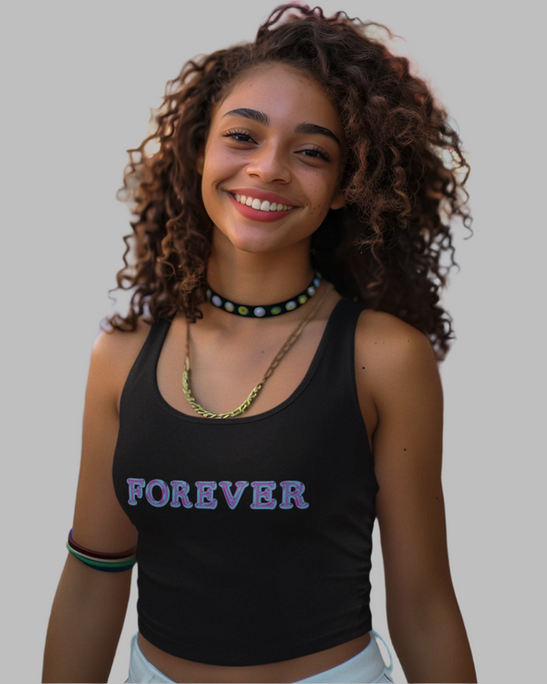 StreetVibe Cropped Tank Top Forever
