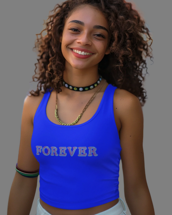StreetVibe Cropped Tank Top Forever