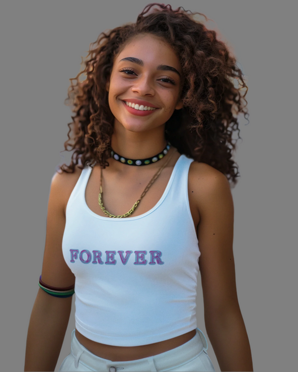 StreetVibe Cropped Tank Top Forever