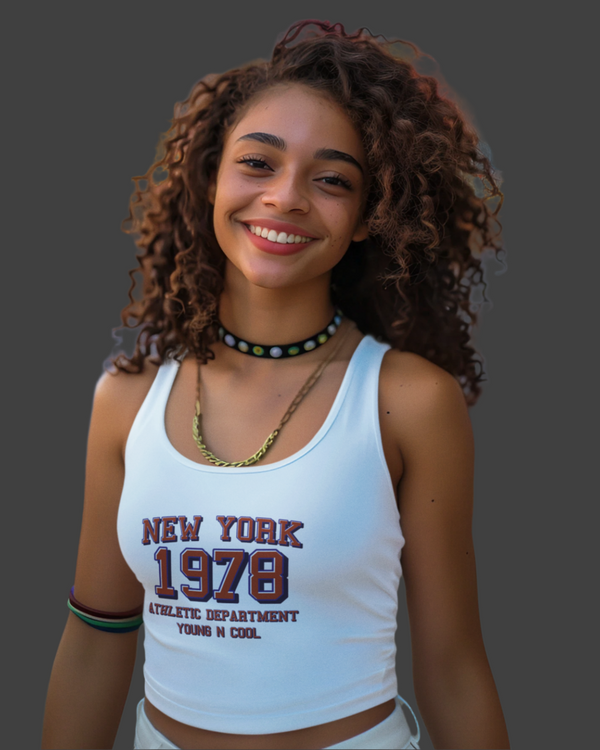StreetVibe Cropped Tank Top 1978 NY