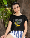 StreetVibe Cropped Graphic Print Tee Lemon Crop top