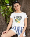 StreetVibe Cropped Graphic Print Tee Lemon Crop top