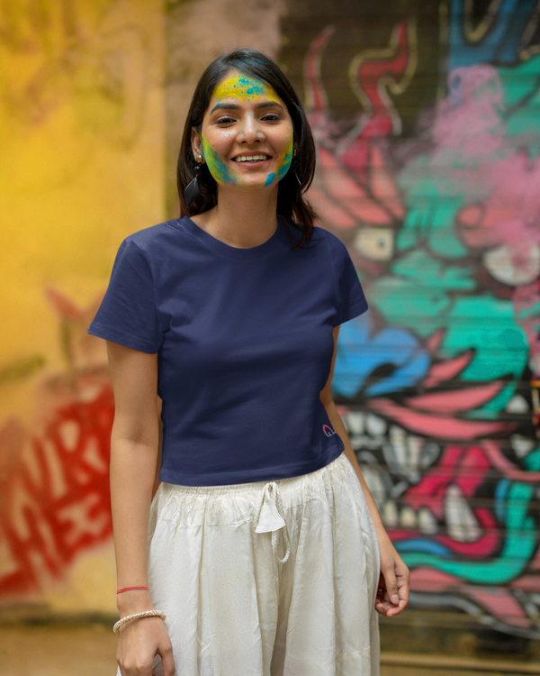 StreetVibe Cropped Solid Tee