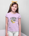 Teen girl wearing graphic t-shirt with 'Lemons Print' design – streetwear style by YoungnCool-YnCLife