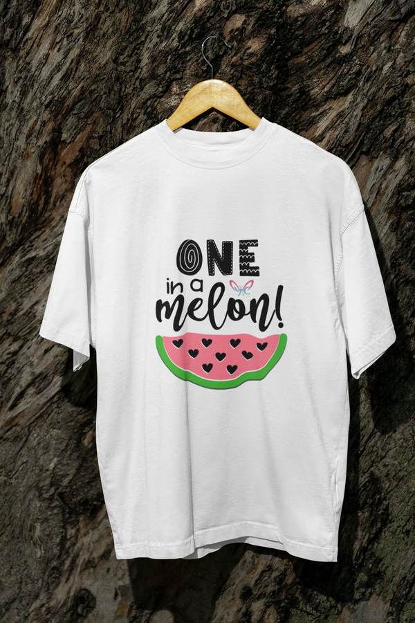 Teen girl oversized graphic t-shirt with 'Melon Image' design – streetwear style by YoungnCool-YnCLife