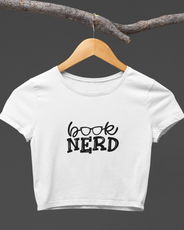 StreetVibe Cropped Graphic Print Tee Book Nerd