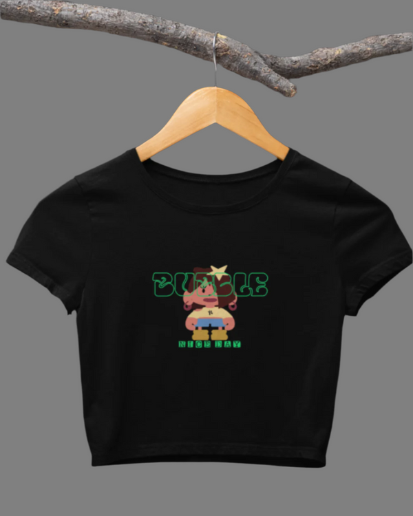 StreetVibe Cropped Graphic Print Tee Bublee