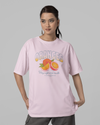 Teen girl wearing oversized graphic t-shirt with 'Oranges Image' design – streetwear style by YoungnCool-YnCLife