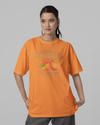 Teen girl wearing oversized graphic t-shirt with 'Oranges Image' design – streetwear style by YoungnCool-YnCLife