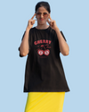 Teen girloversizedgraphic t-shirt with 'Cherry' design – streetwear style by YoungnCool-YnCLife