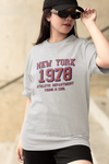 Teen girl wearing oversized graphic t-shirt with 'New York City Print' design – streetwear style by YoungnCool-YnCLife