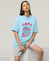 Teen girl wearing oversized graphic t-shirt with 'Ramen Image' design – streetwear style by YoungnCool-YnCLife