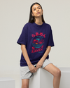 Teen girl wearing oversized graphic t-shirt with 'Ramen Image' design – streetwear style by YoungnCool-YnCLife