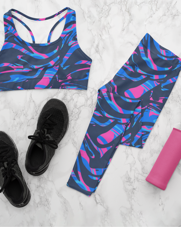 Energy Flow Legging 109 Bright lines blue