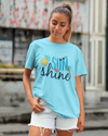 Teen girl wearing graphic t-shirt with 'Sunshine Fruits' design – streetwear style by YoungnCool - YnCLife