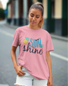 Teen girl wearing graphic t-shirt with 'Sunshine Fruits' design – streetwear style by YoungnCool - YnCLife