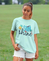 Teen girl wearing graphic t-shirt with 'Sunshine Fruits' design – streetwear style by YoungnCool - YnCLife