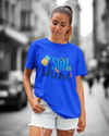 Teen girl wearing graphic t-shirt with 'Sunshine Fruits' design – streetwear style by YoungnCool - YnCLife