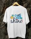 Teen girl wearing graphic t-shirt with 'Sunshine Fruits' design – streetwear style by YoungnCool - YnCLife