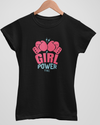 Teen girl wearing oversized graphic t-shirt with 'Girl power' design – streetwear style by YoungnCool ynclife