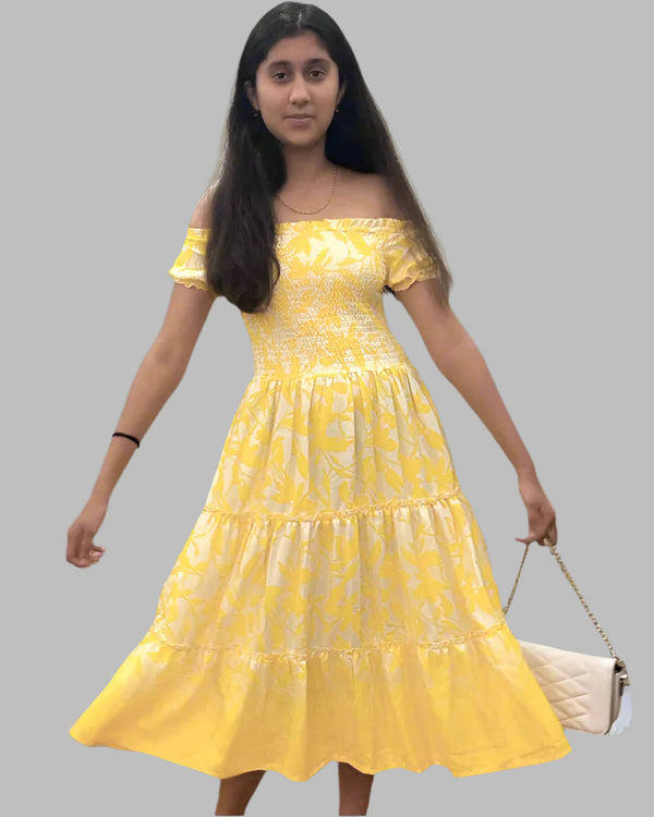 Teen girl wearing a dress relaxed fit – summber vibe YoungnCool lightweight fashion for all-day comfort-YnCLife