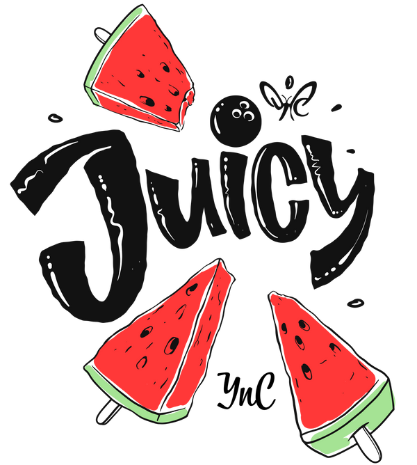 Teen girl wearing graphic t-shirt with 'Juicy' design – streetwear style by YoungnCool-YnCLife