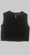 Black sleeveless top