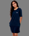 UrbanTwirl Straight Fit Solid Knit Dress