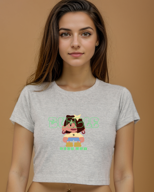StreetVibe Cropped Graphic Print Tee Bublee