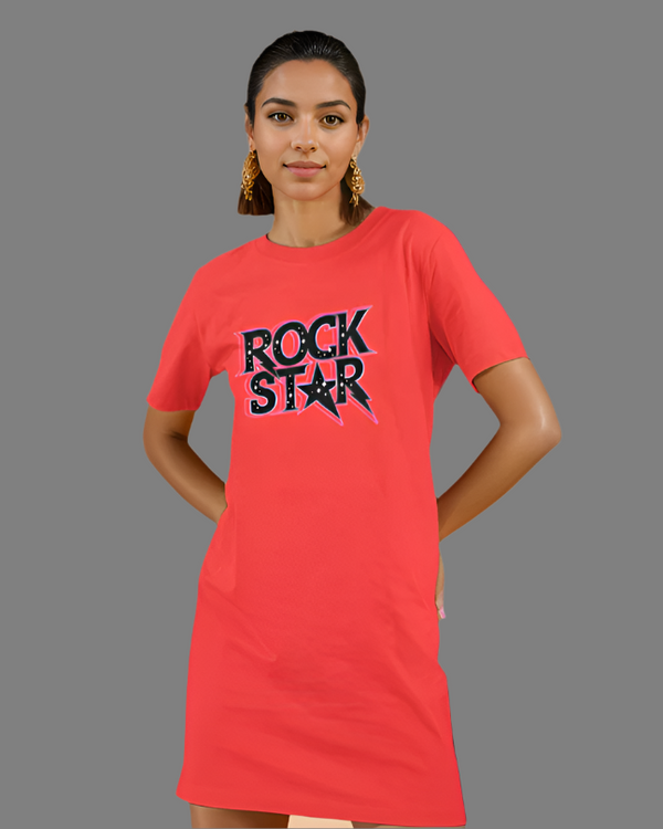 UrbanTwirl Graphic Print Knit Dress Rock Dress