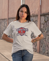 Teen girl wearing graphic t-shirt with design – streetwear style by YoungnCool- YnCLife