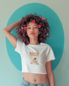StreetVibe Cropped Graphic Print Tee
