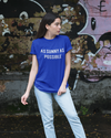 Teen girl wearing graphic t-shirt with 'ASAP Quote' design – streetwear style by YoungnCool.
