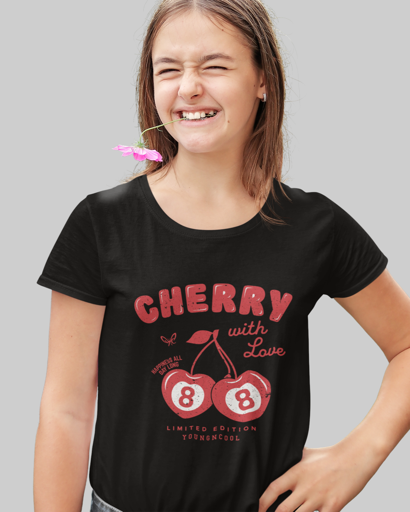 StreetVibe Classic Graphic Print T-Shirt tee Cherry