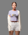 StreetVibe Cropped Graphic Print Tee