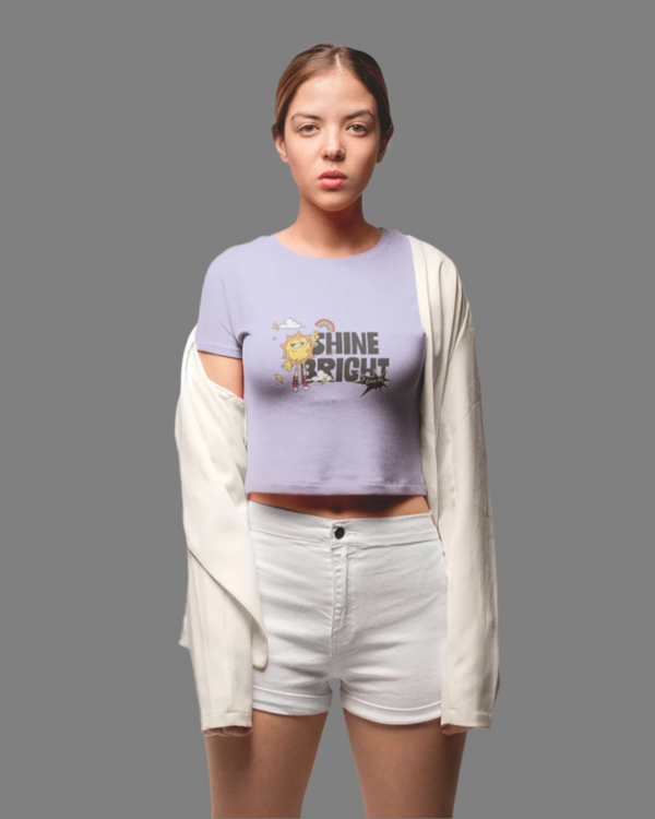 StreetVibe Cropped Graphic Print Tee