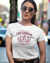 StreetVibe Cropped Graphic Print Tee LA