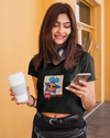 StreetVibe Cropped Graphic Print Tee Animes