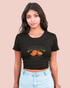 StreetVibe Cropped Graphic Print Tee Oranges